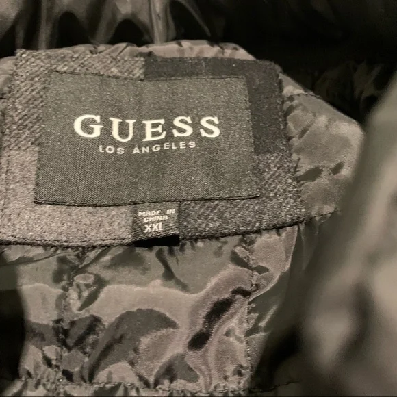 Guess Mens Military-Inspired Coat with Plaid Detail - Picture 8 of 12